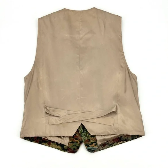 90s VTG-USA FI Fishing & Hunting Bird-Dog Tapestry Vest - Picture 8 of 16